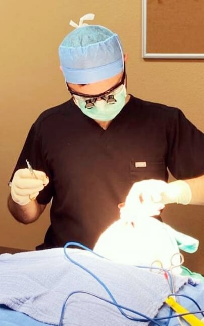 Dr. Rohit Jaiswal in the operating room.