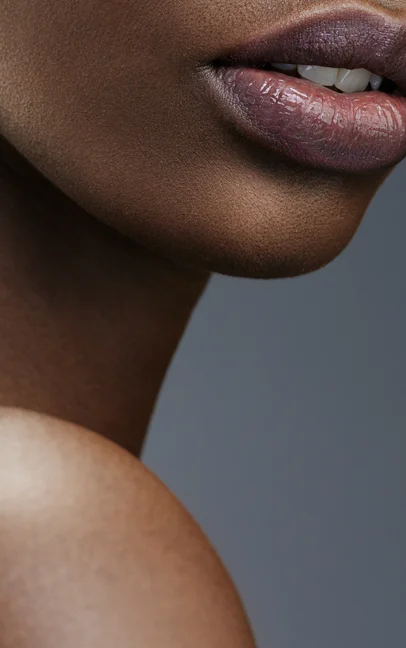 Side profile of woman's face